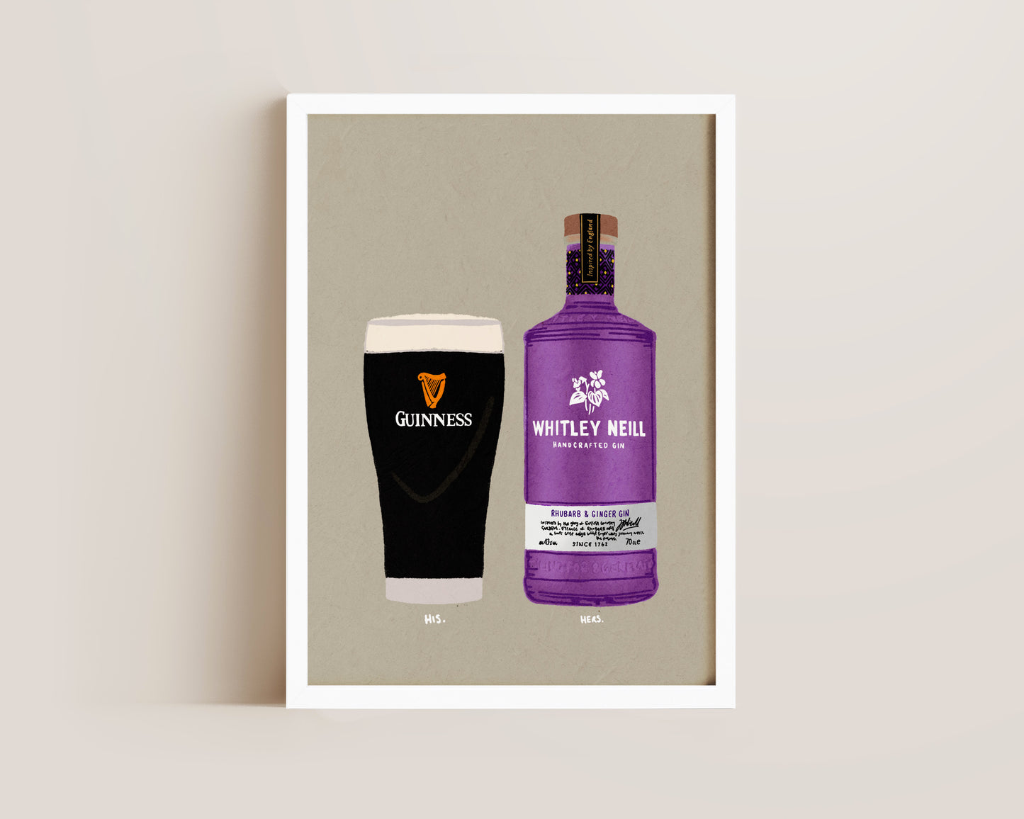 Guinness & Rhubarb Ginger Gin Print