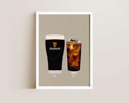 Guinness & Rum Coke Print
