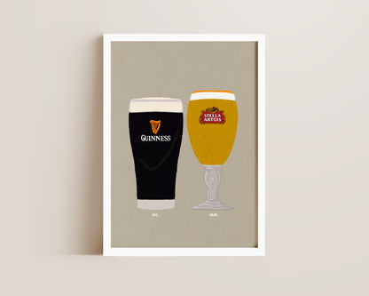 Guinness & Stella Print