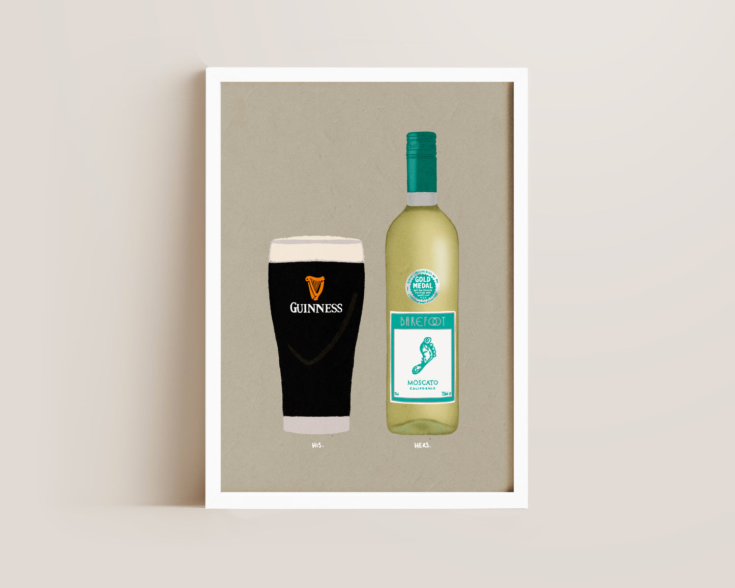 Guinness & White Moscato Print