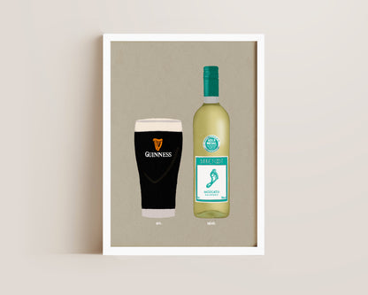 Guinness & White Moscato Print
