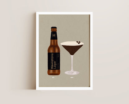 Hawkstone Lager & Espresso Martini Print