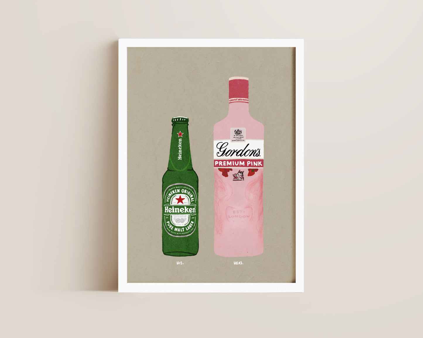 Heineken & Gordon's Pink Gin Print