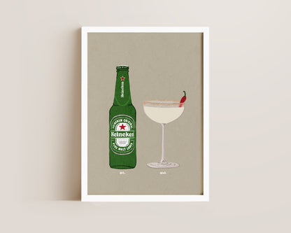 Heineken & Spicy Marg Print