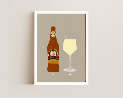 Henry Westons & White Wine Print