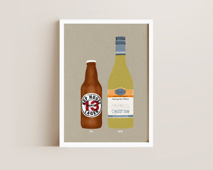 Hop House & Oyster Bay Print