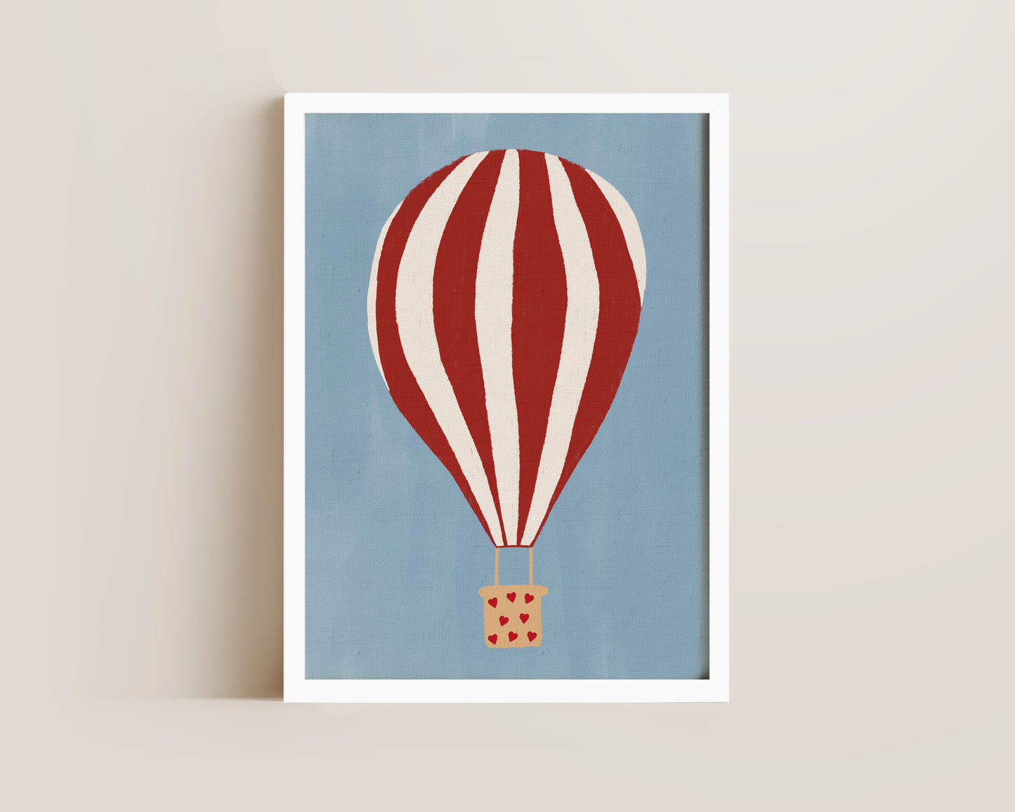 Heart Air Balloon Print