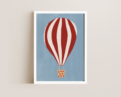 Heart Air Balloon Print