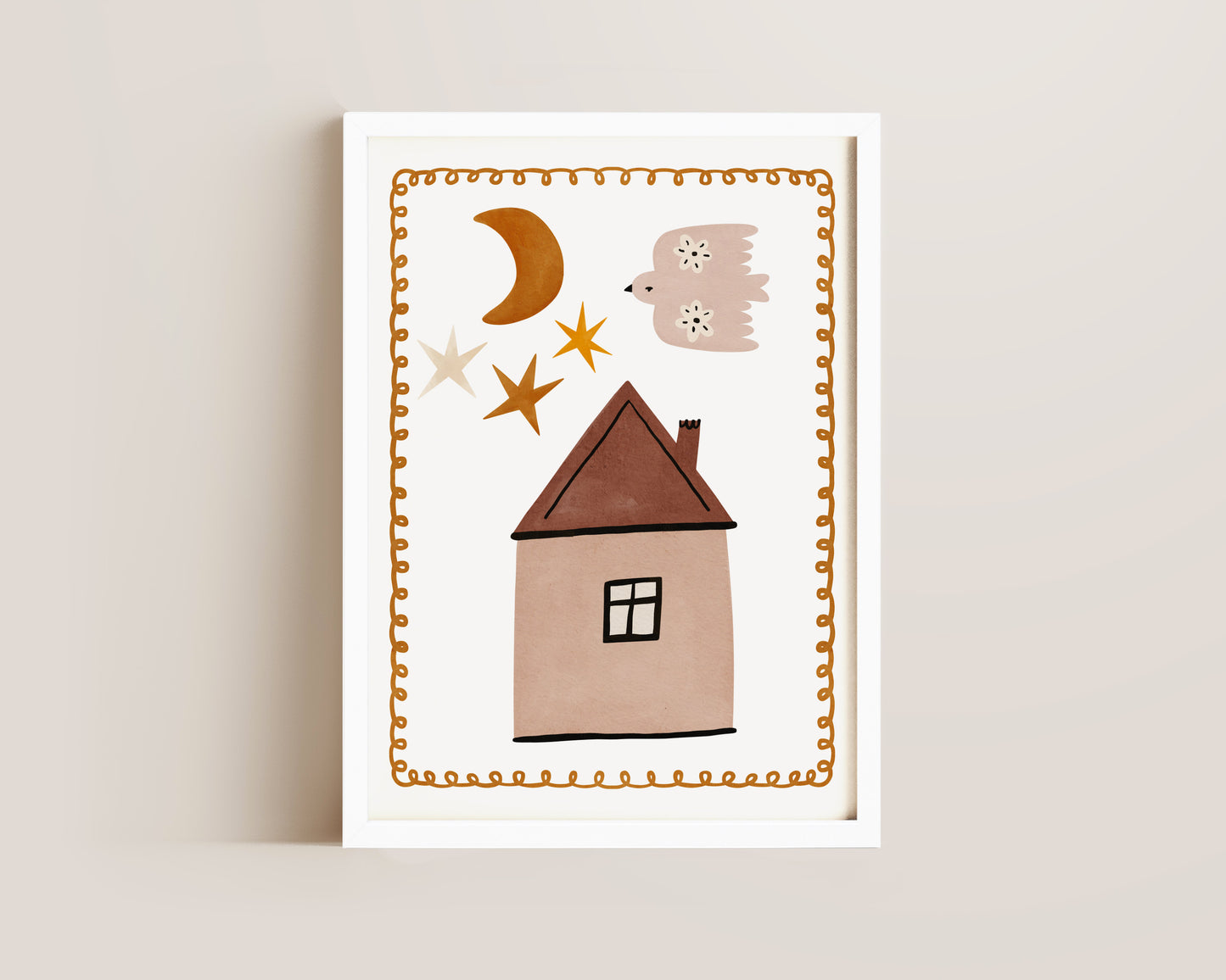 Stars & Moon Print