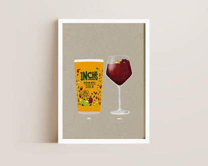 Inch's & Sangria Print