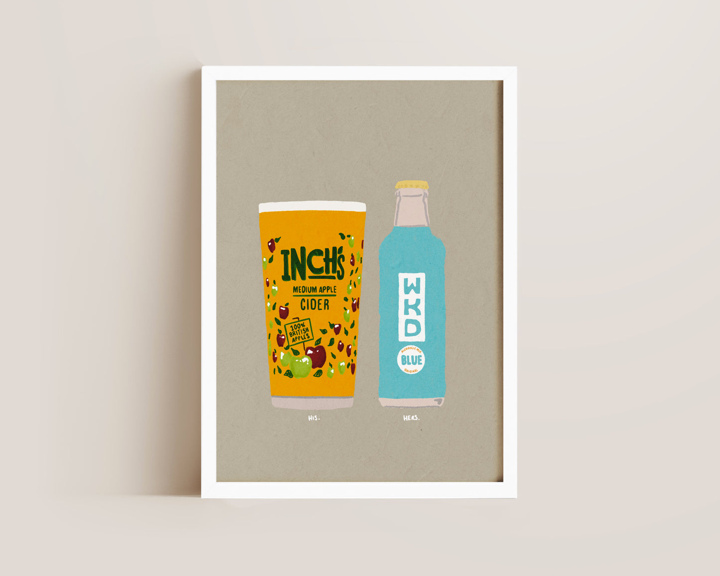 Inch's & Blue WKD Print