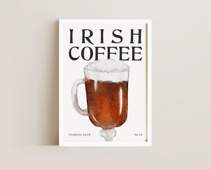 Irish Coffee Cocktail Print