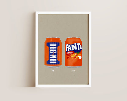 Irn Bru & Fanta Orange Print
