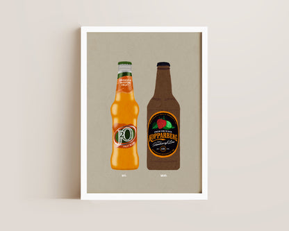 J20 Orange & Strawberry Lime Kopparberg Print