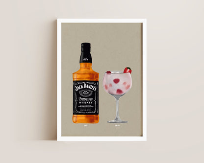 Jack Daniel's & Pink Gin Print