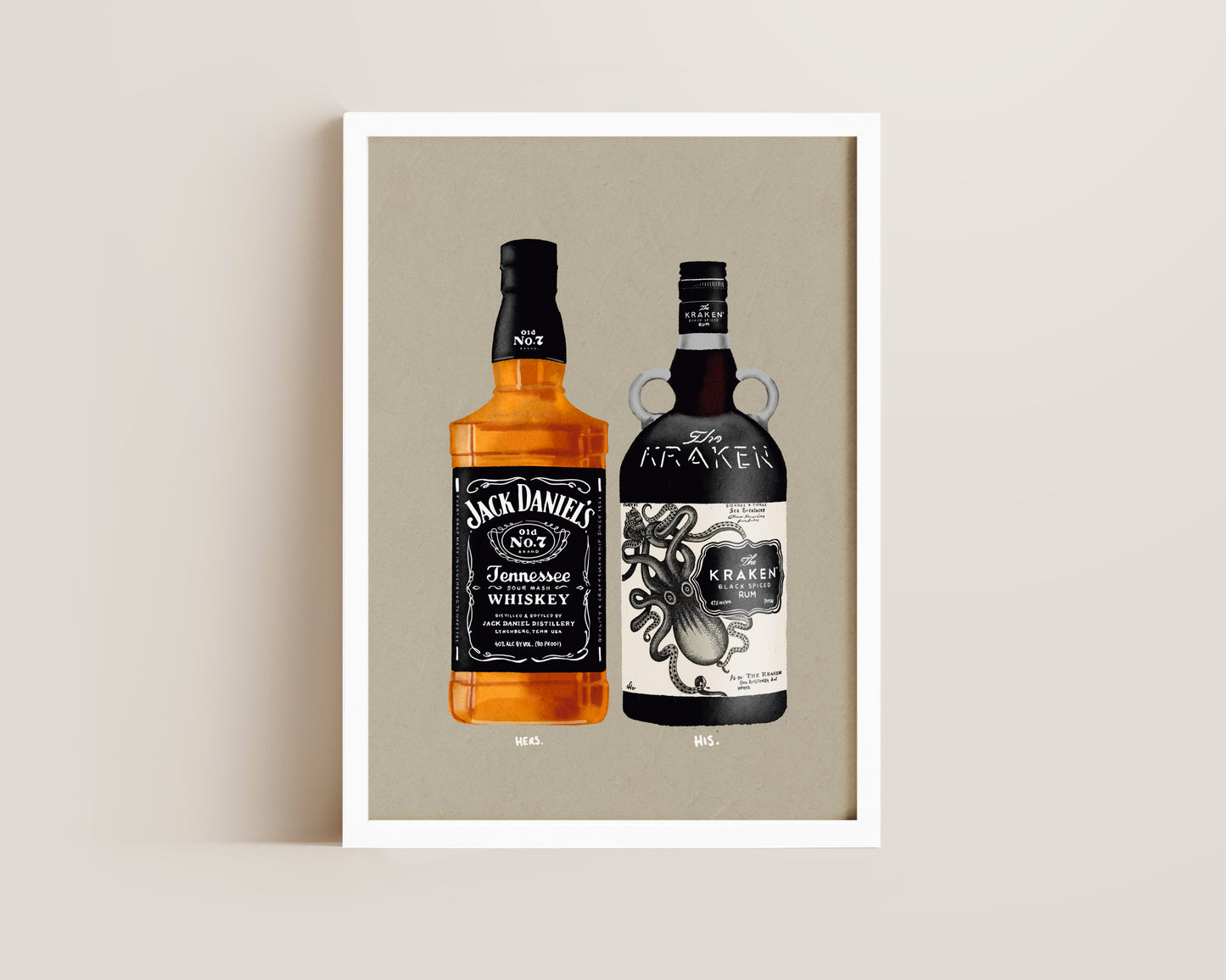 Jack Daniel's & Kraken Print