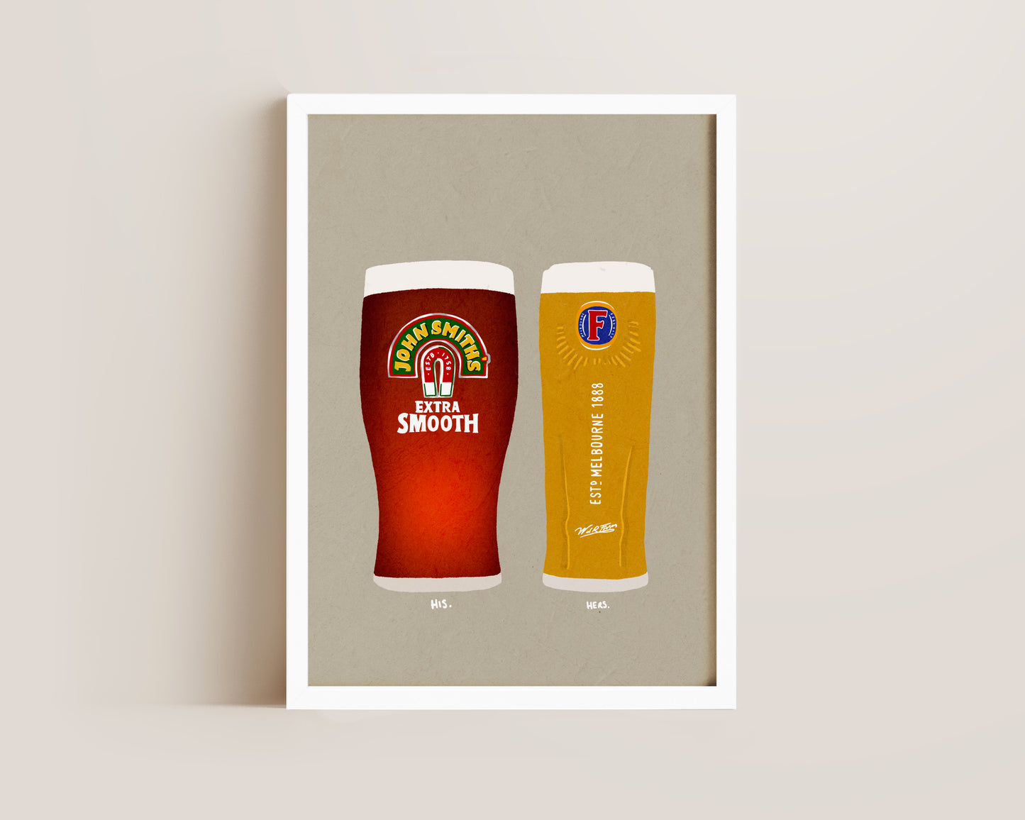 John Smith's & Fosters Print
