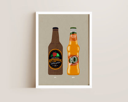 Strawberry Lime Kopparberg & J20 Orange Print