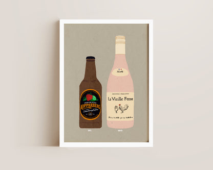 Strawberry Lime Kopparberg & Chicken Wine Print