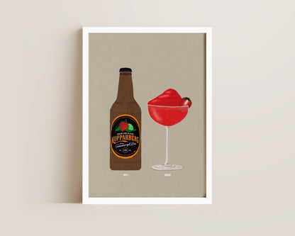Strawberry Lime Kopparberg & Frozen Strawberry Daiquiri Print