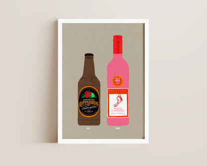 Strawberry Lime Kopparberg & White Zinfandel Print