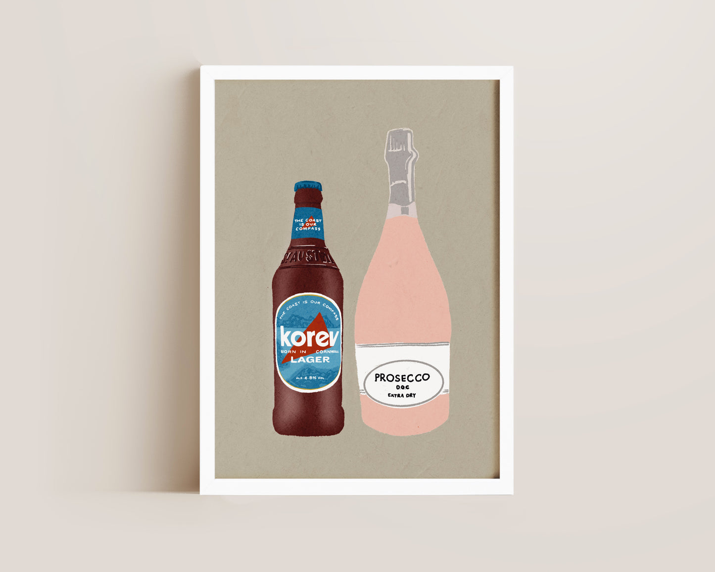 Korev Beer & Pink Prosecco Print