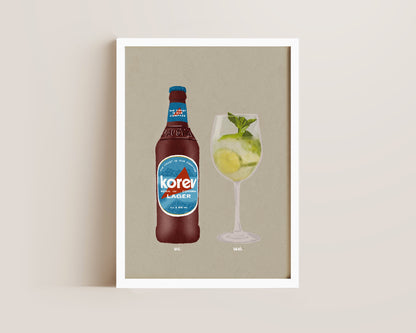 Korev Beer & Hugo Spritz Print