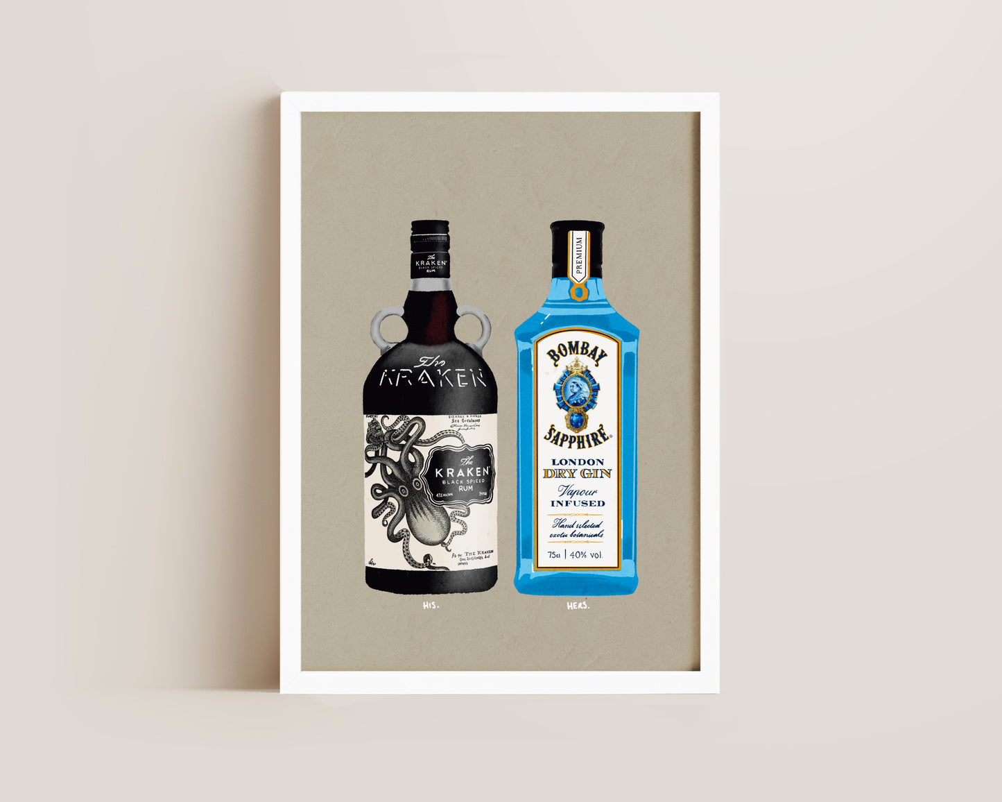 Kraken & Bombay Sapphire Print
