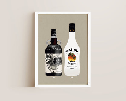 Kraken & Malibu Print