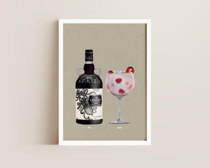 Kraken & Pink Gin Print