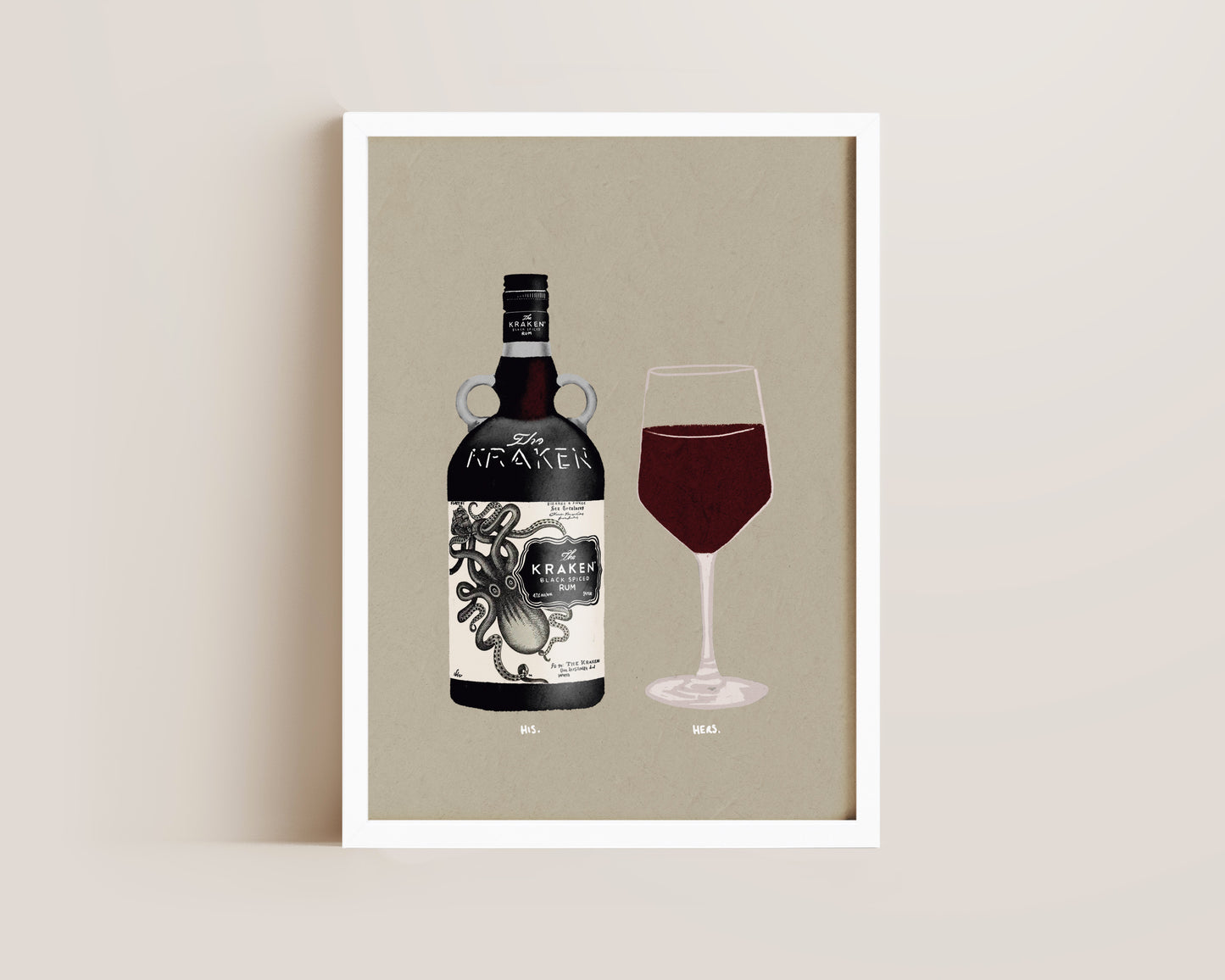 Kraken & Red Wine Print