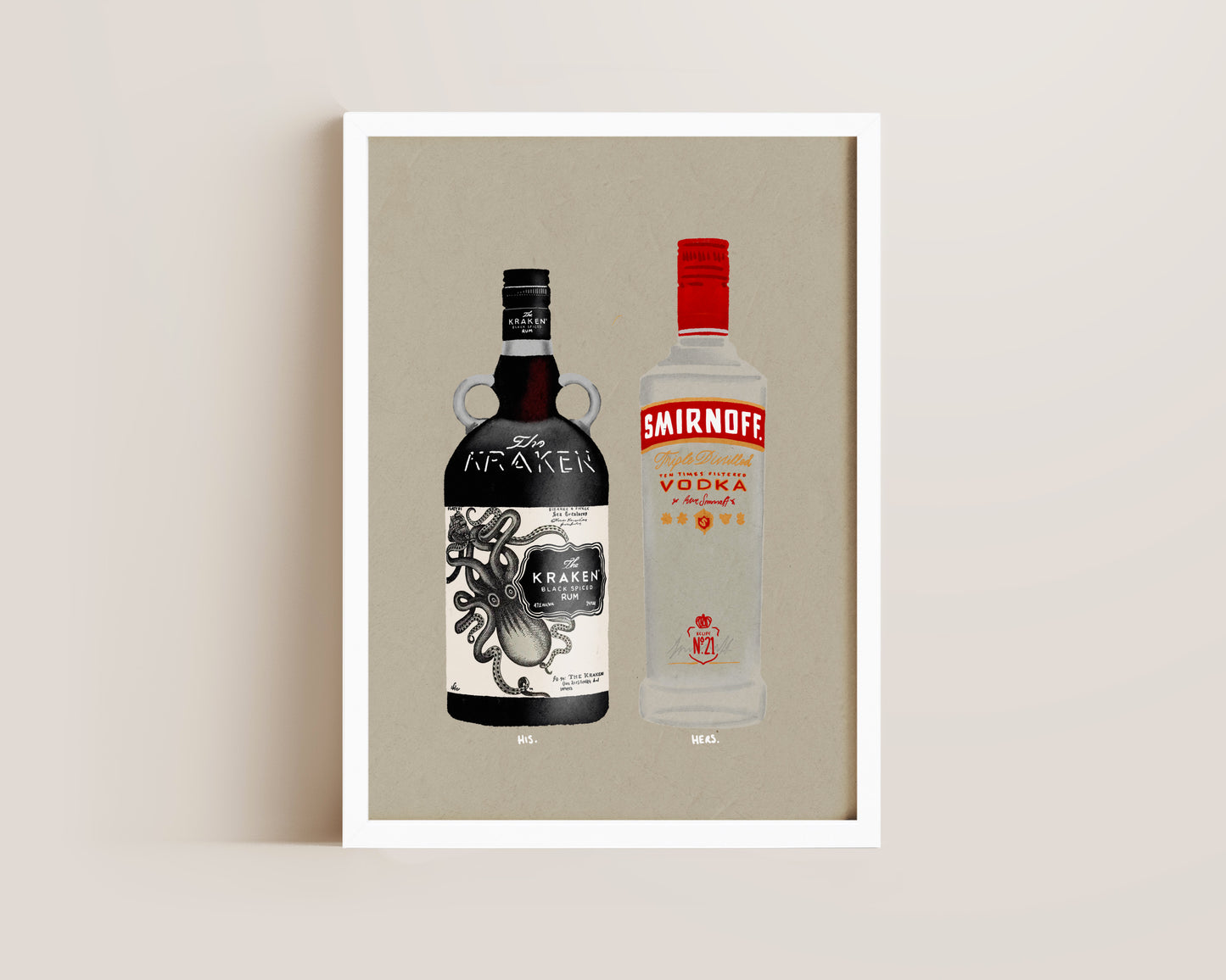 Kraken & Smirnoff Vodka Print