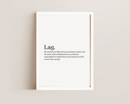 Lag Definition Print