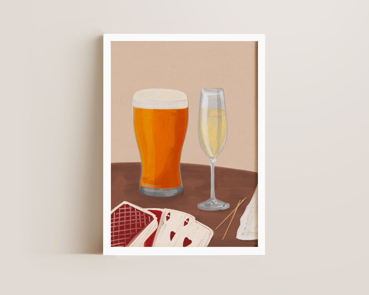 Lager & Prosecco Date Night Print