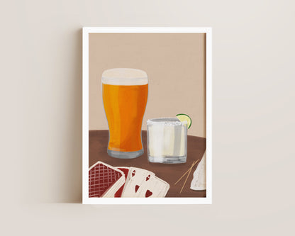 Lager & Margarita Date Night Print