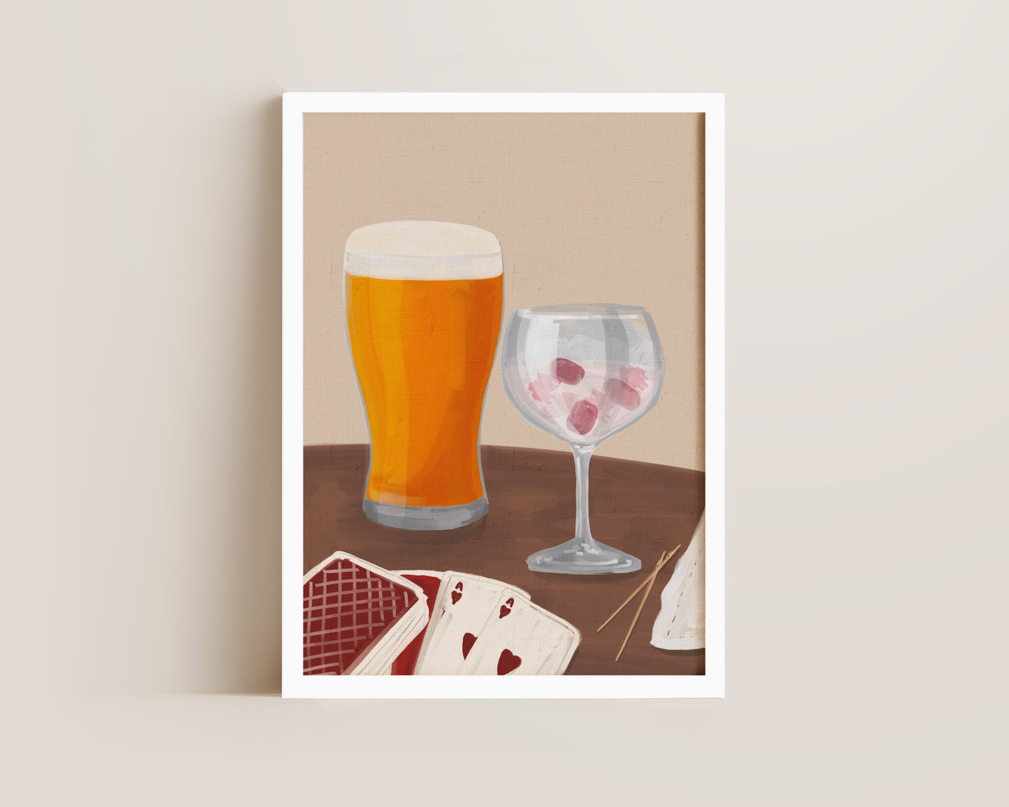 Lager & Pink Gin Date Night Print
