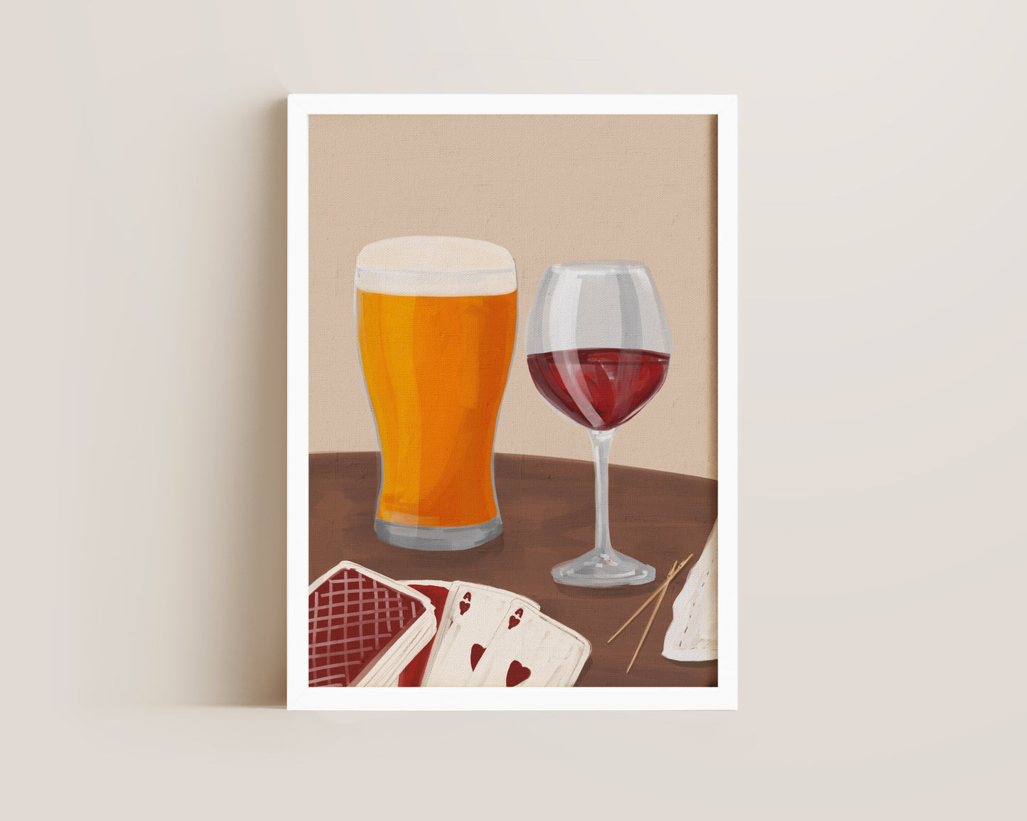Lager & Red Wine Date Night Print