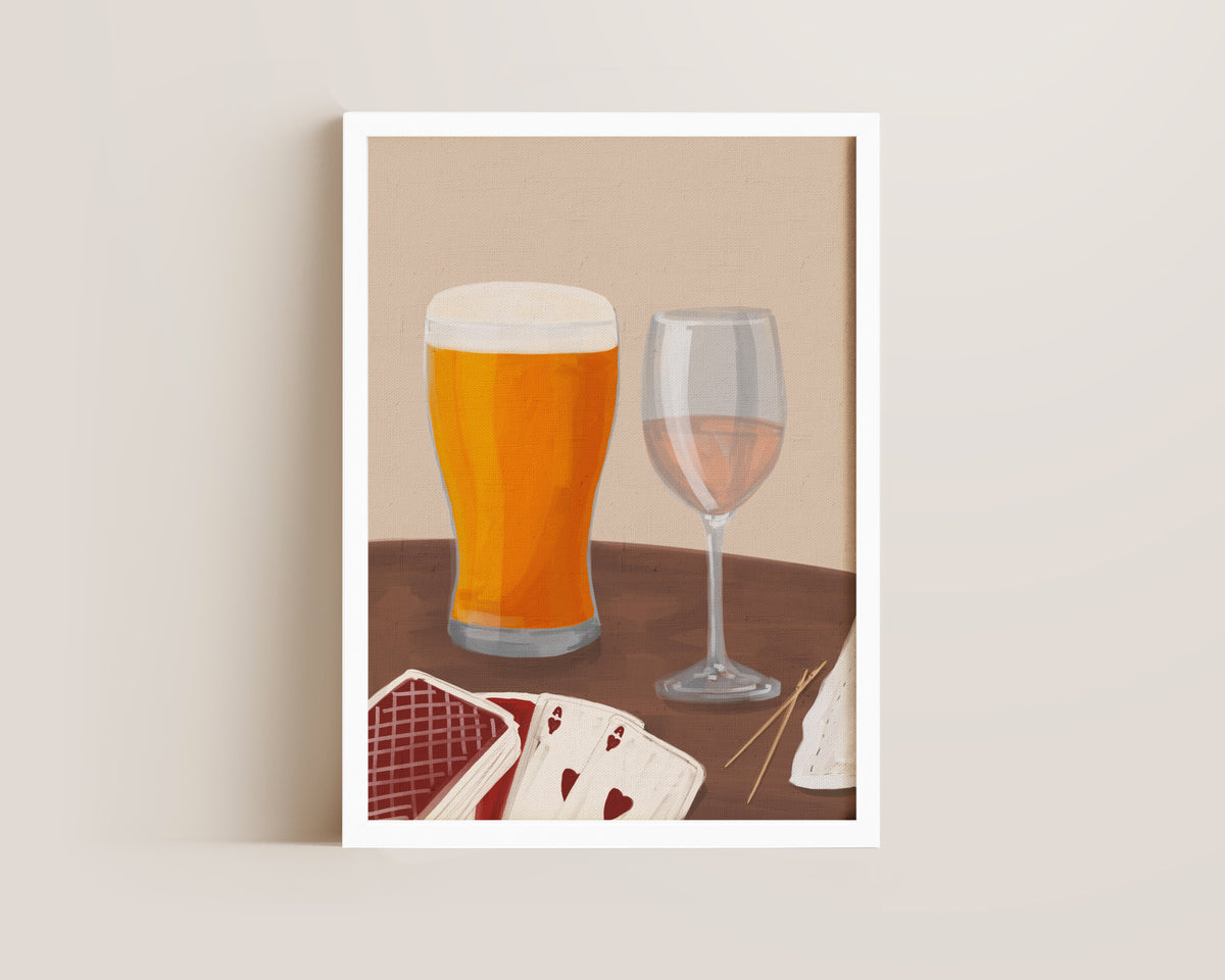 Lager & Rose Wine Date Night Print