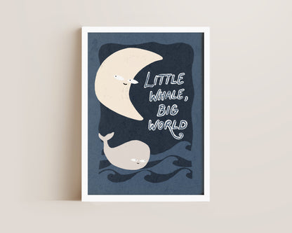 Little Whale Big World Print