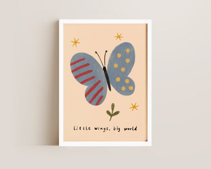 Little Wings Big World Print