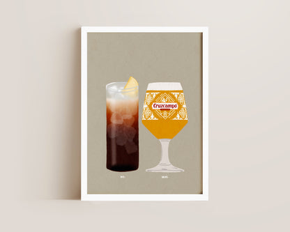 Long Island Iced Tea & Cruzcampo Print