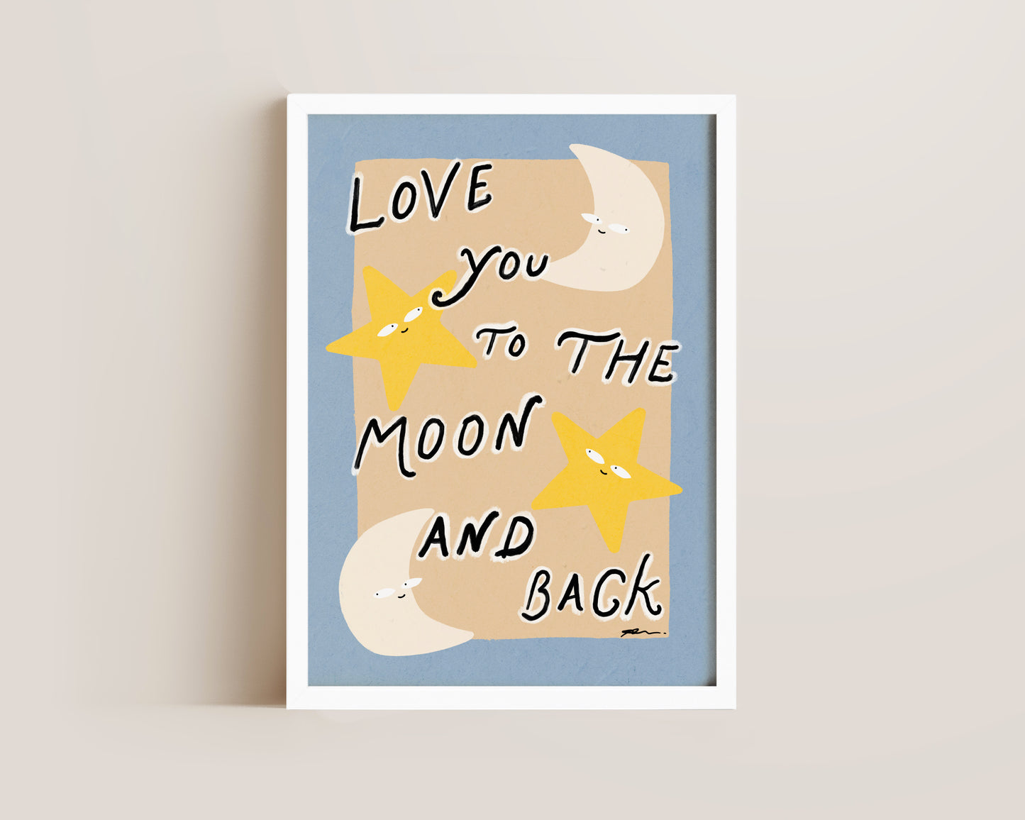 To The Moon And Back Print