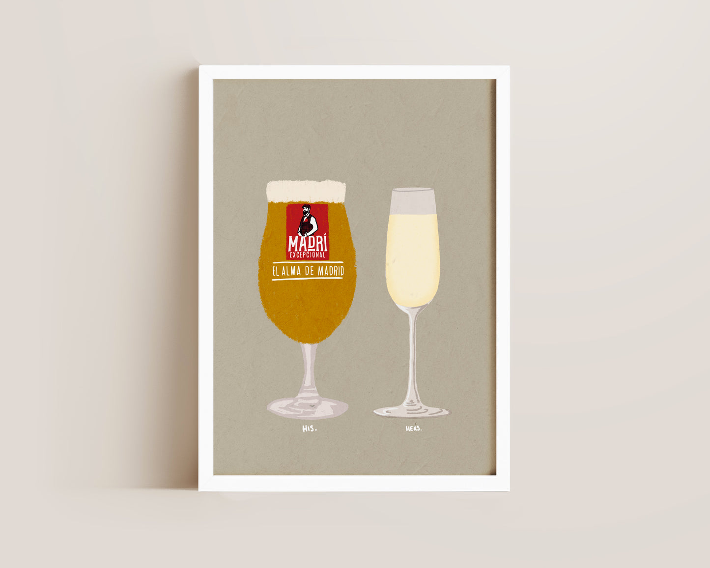 Madri & Prosecco Glass Print