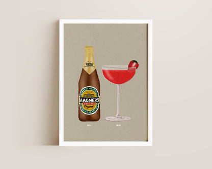 Magners & Strawberry Daiquiri Print