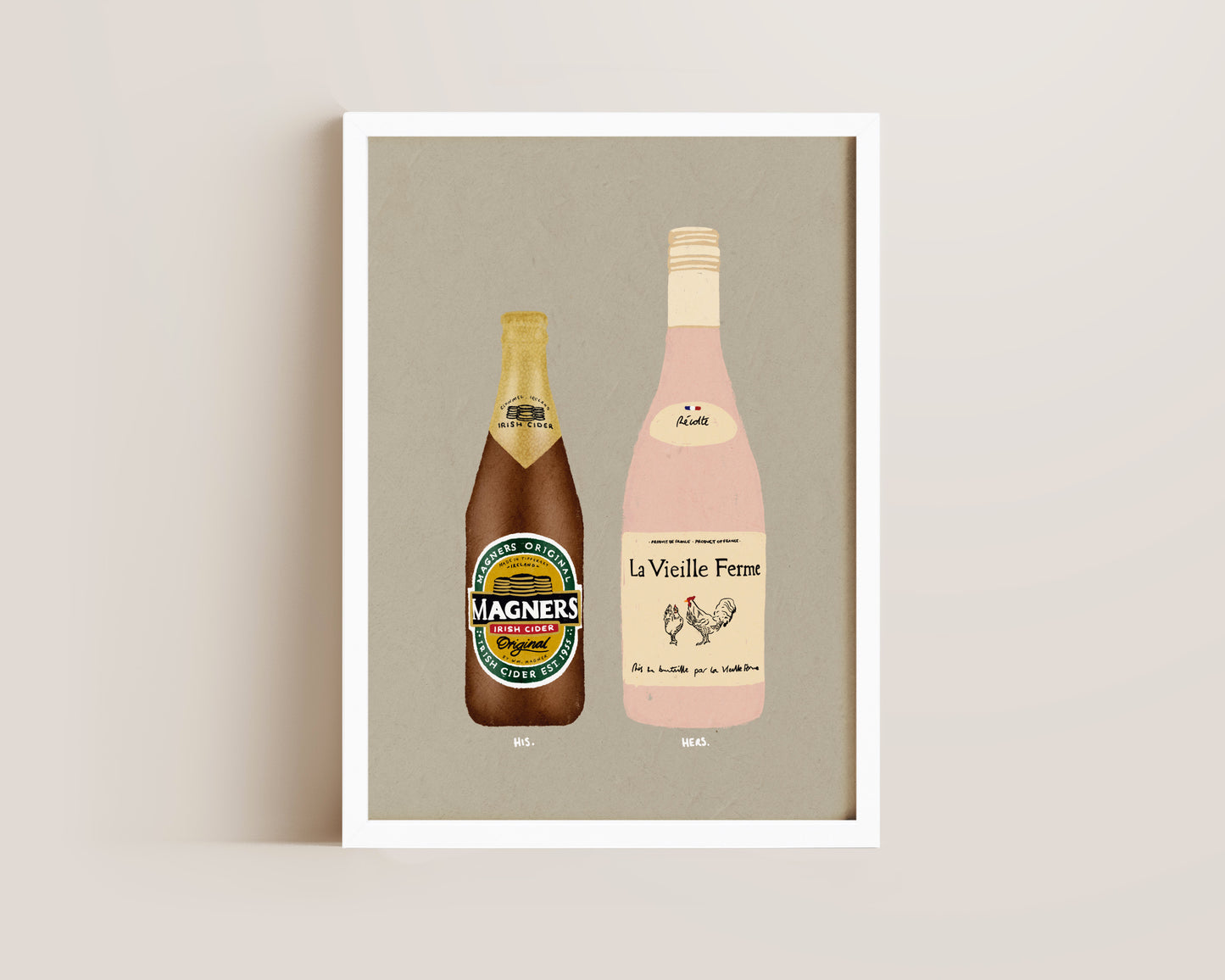 Magners & Chicken Wine Print