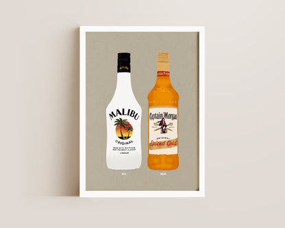Malibu & Spiced Rum Print