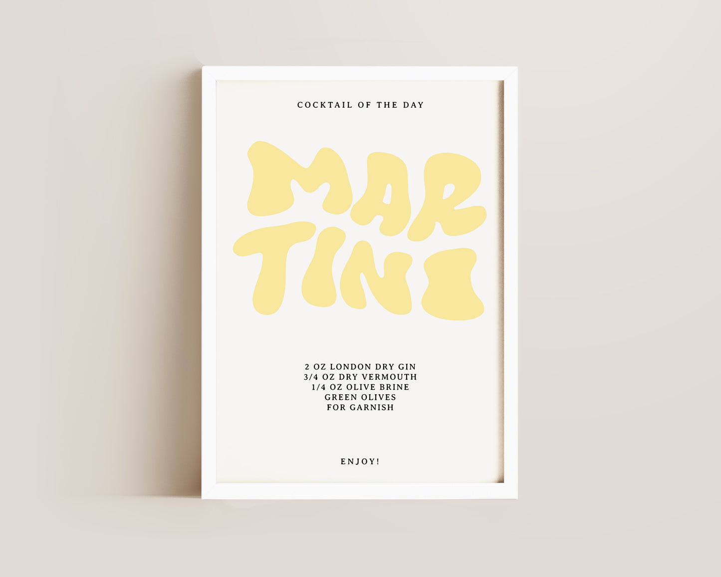 Martini Recipe Print