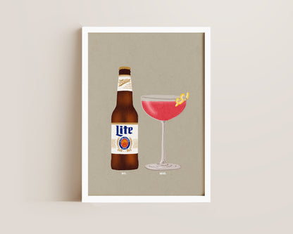 Miller Lite & Cosmopolitan Print