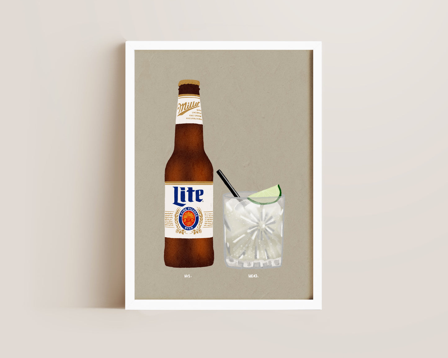 Miller Lite & Tequila Lime Soda Print
