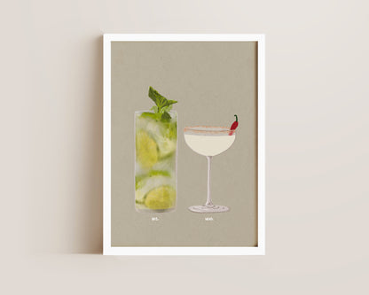 Mojito & Spicy Marg Print